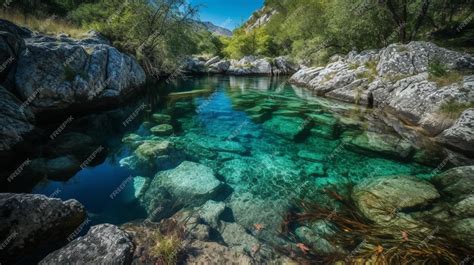 Río con agua clara