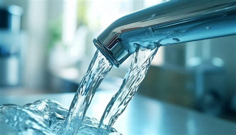 Grifo con agua saliendo