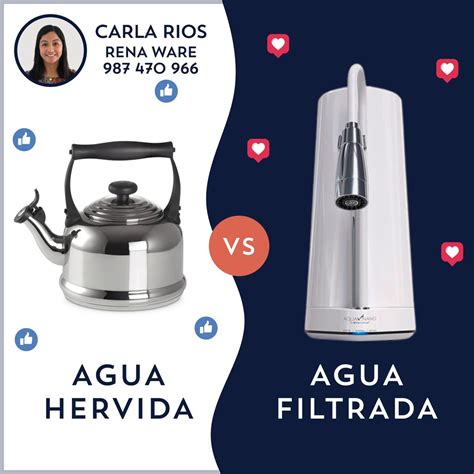 Infografía comparando agua sin filtrar, filtrada y hervida