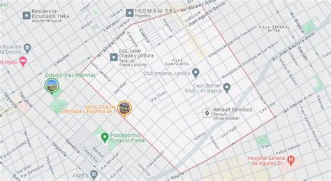 Mapa de Santa Ponça con calles afectadas