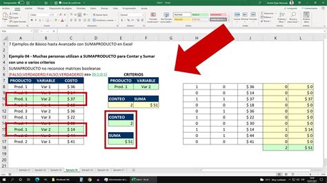 Ejemplo visual de criterios para múltiples comerciales en Excel