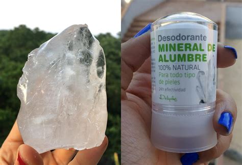 Aplicación de piedra de alumbre como desodorante