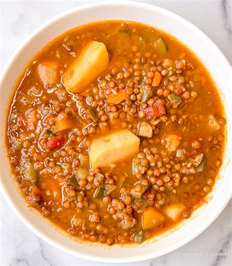 Plato de lentejas con verduras