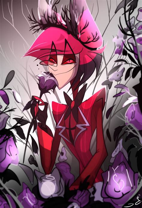 Alastor en su oficina, rodeado de sombras