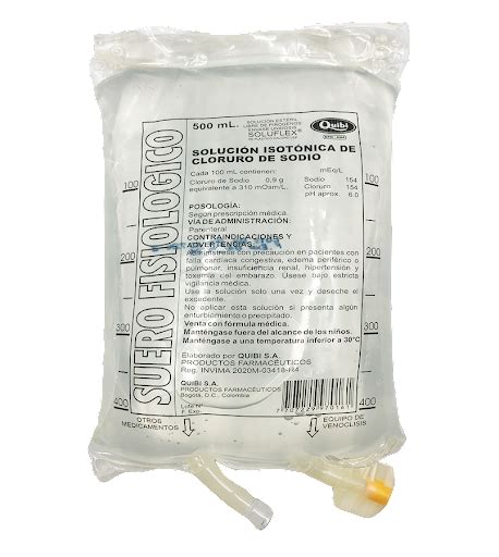 Bolsa de suero fisiológico