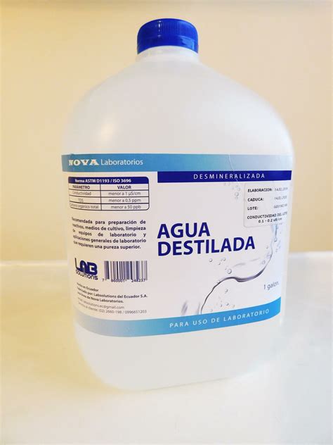 Diagrama comparativo: Agua del grifo vs. Agua destilada vs. Agua desionizada