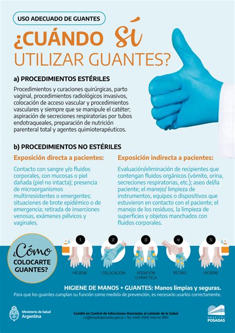 Infografía sobre higiene de manos y uso de guantes en el sondaje vesical