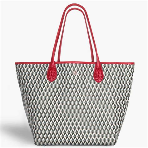 Bolso de lona con estampado geométrico de cubos