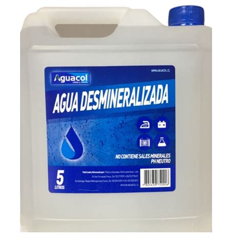 Envío de agua desmineralizada en garrafas.