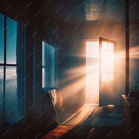 Una ventana abierta con luz solar entrando a una habitación