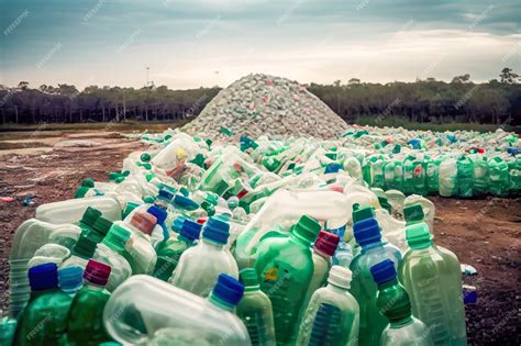 Montaña de botellas de plástico desechadas