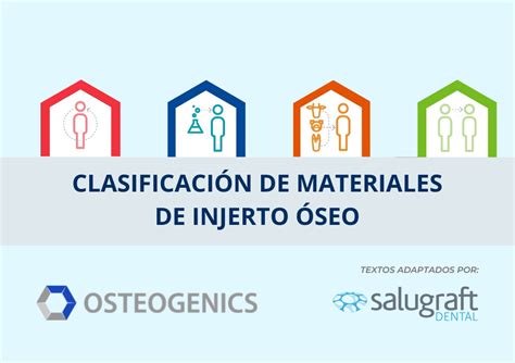 Infografía comparativa de materiales de injerto óseo