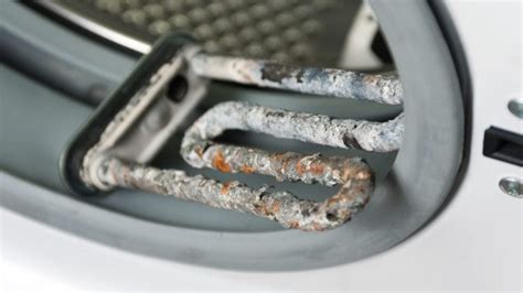 Elemento calefactor con incrustaciones de cal