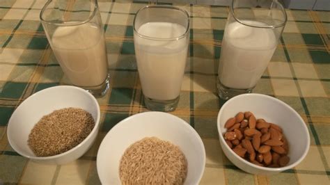 Variedad de leches vegetales para batidos