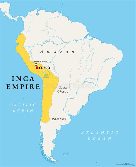 Mapa del Imperio Inca con la extensión aproximada de su territorio.