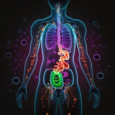 Ilustración de un cuerpo humano con símbolos de desintoxicación