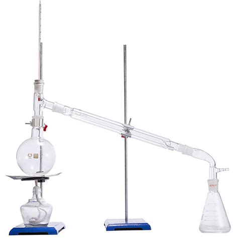 Diagrama de un destilador de laboratorio simple