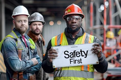 Workers wearing safety gear in a painting workshop