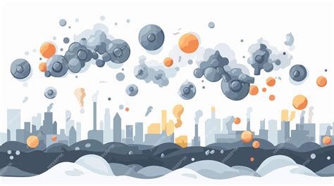 Ilustración de partículas de aire contaminado entrando en un purificador