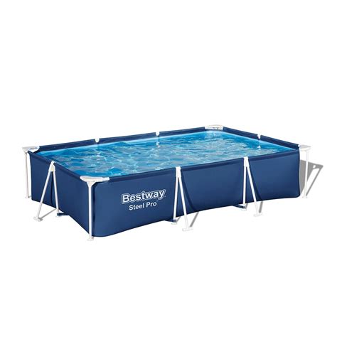 Comparativa visual de diferentes tamaños y formas de piscinas Bestway