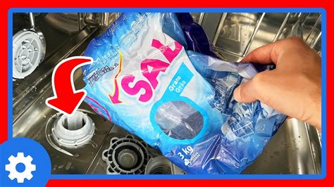 Depósito de sal en un lavavajillas