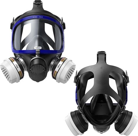 Persona utilizando una máscara facial completa Dräger X-plore 5500 en un entorno industrial