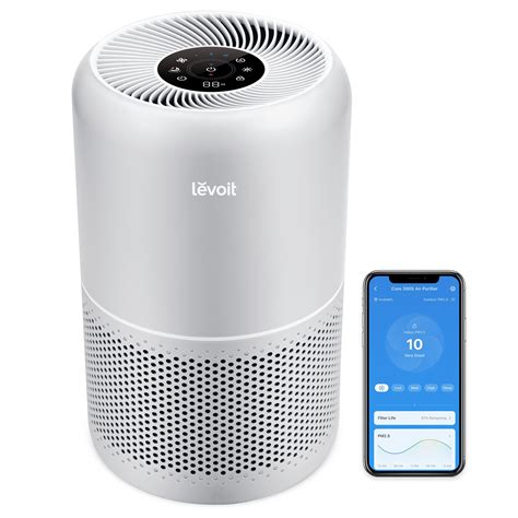 Purificador de aire Levoit Core 300-RAC con luz roja encendida