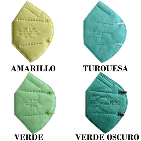 Mascarilla FFP2 color verde turquesa