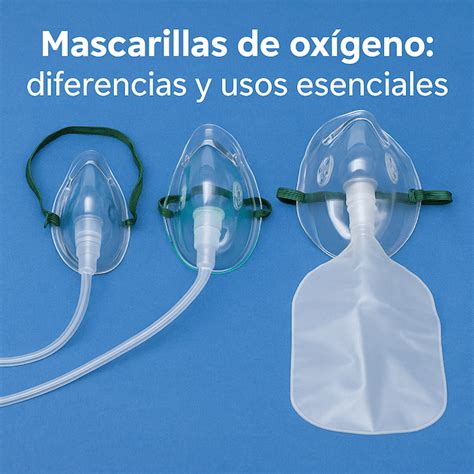 Diagrama de una mascarilla de oxígeno sin rebreather con sus componentes principales