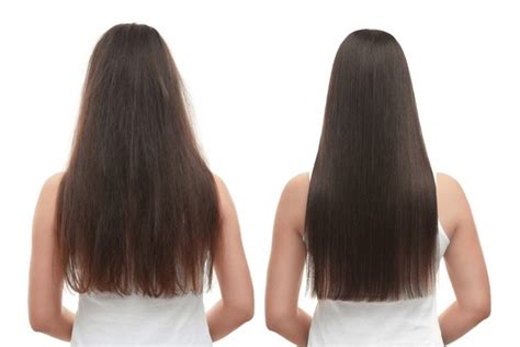 Cabello dañado antes y después de tratamiento