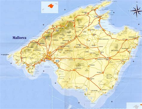 Mapa de Mallorca con la ubicación de las EDAR