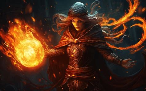 Clérigo lanzando un hechizo de fuego