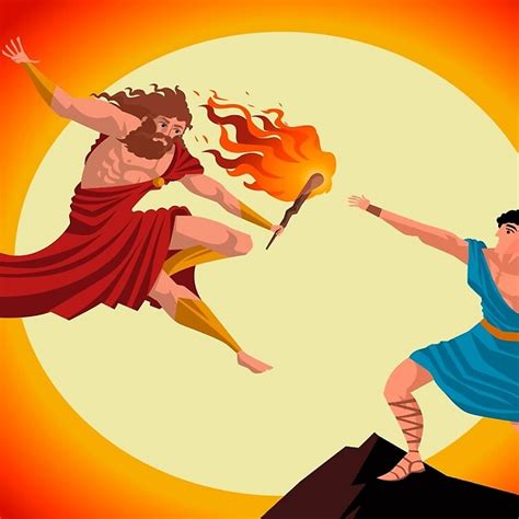 Representación de Prometeo robando el fuego