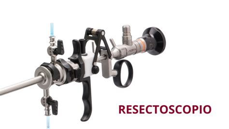 Ilustración de un resectoscopio siendo insertado en la vejiga