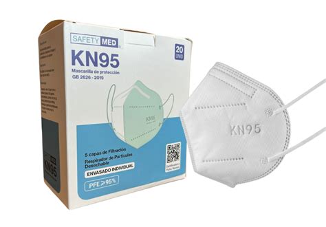 Imagen de una mascarilla KN95 con el texto 