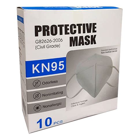Embalaje de mascarillas KN95 de 10 unidades