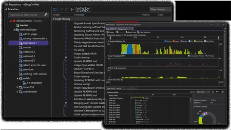 Visual Studio IDE with debugger active