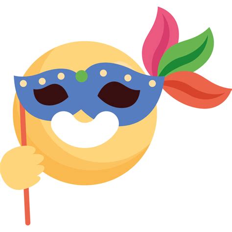 Máscara de emoji de carnaval hecha con cartulina
