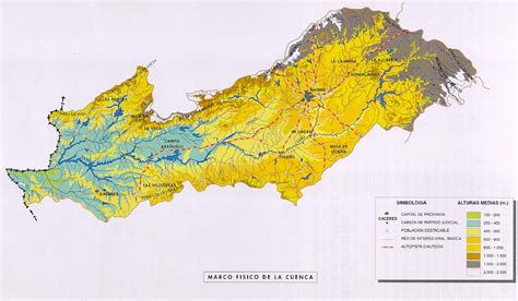 Mapa de la Cuenca Hidrográfica del Tajo