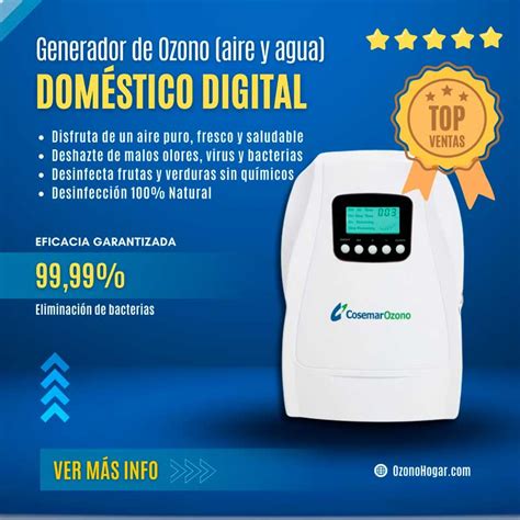 Persona limpiando los filtros de un generador de ozono