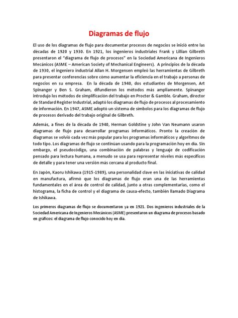 Historia de los diagramas de flujo