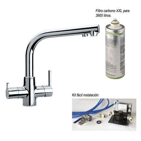 Filtro de agua acoplado a un grifo de cocina