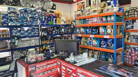 Interfaz de una plataforma de venta de recambios de automóviles