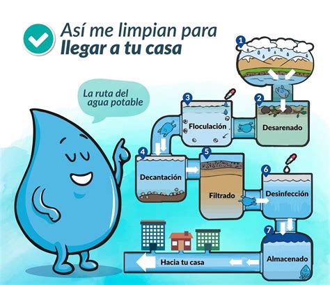 Infografía: Ciclo del agua potable desde la captación hasta el grifo