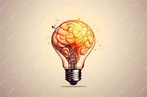 Una bombilla encendiéndose sobre un cerebro
