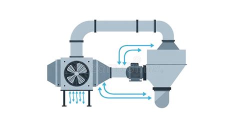 Diagrama de un sistema de ventilación con caja filtrante