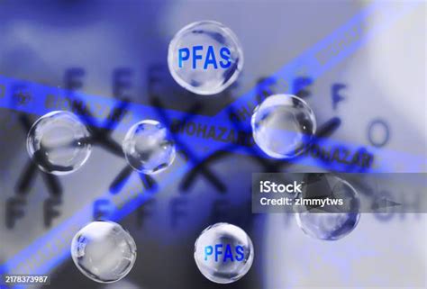 Representación de la estructura química de una sustancia PFAS