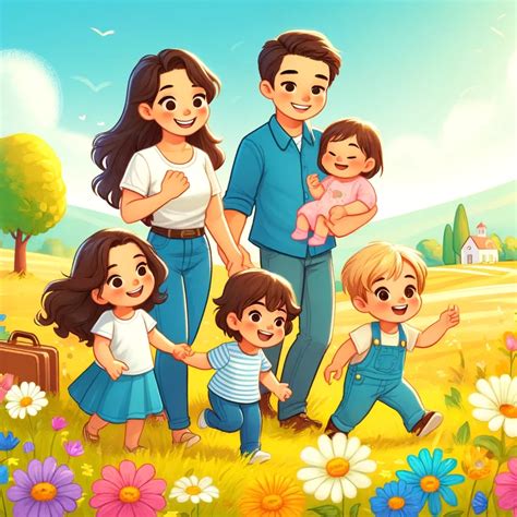 Imagen de una familia disfrutando de agua fresca de un dispensador