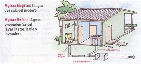 Infografía comparando aguas grises y negras