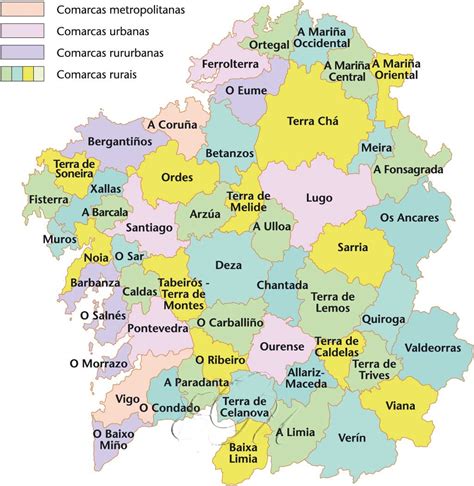 mapa de Galicia con A Cañiza resaltada